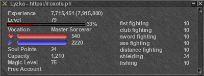 Signature for player Lyzka