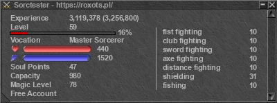 Signature for player Sorctester