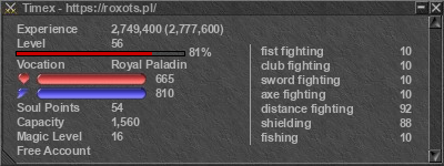 Signature for player Timex