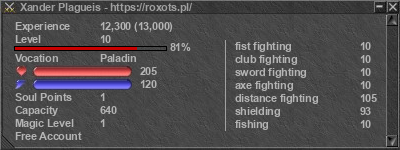 Signature for player Xander Plagueis